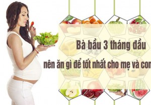 CHỦ ĐỀ SỨC KHỎE SỐ 62: CHẾ ĐỘ DINH DƯỠNG CHO BÀ BẦU TRONG 3 THÁNG ĐẦU THAI KỲ